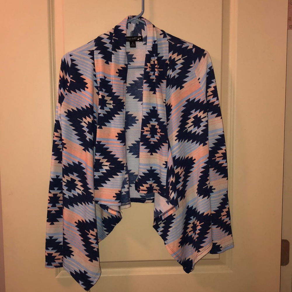 Aztec Print Cardigarn
